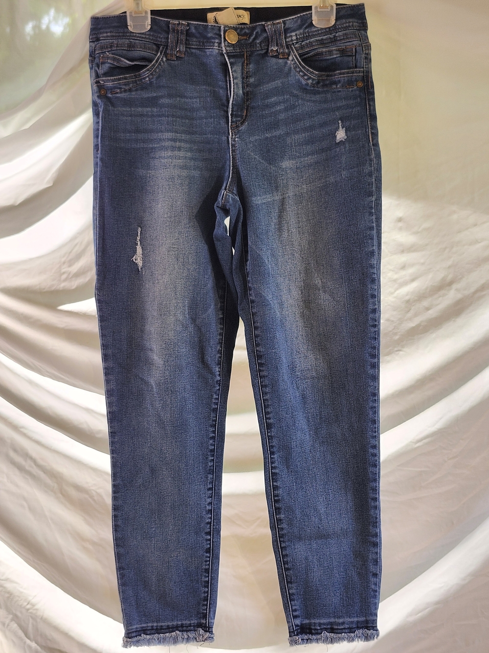 Democracy Dark Blue Distressed Skinny Jeans